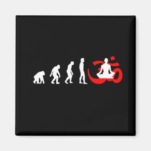 Evolution Yoga Buddhist Meditation Magnet