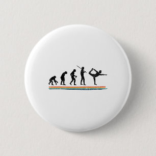 Evolution Yoga Funny Vintage 6 Cm Round Badge