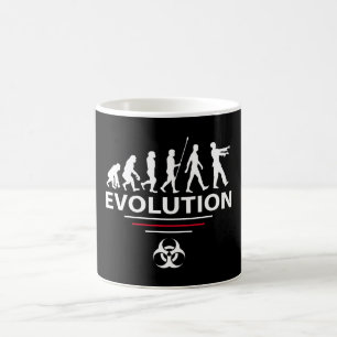 Evolution zombie coffee mug