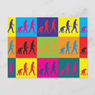 Evolutionary Biology Pop Art Postcard