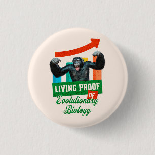 Evolutionary Biology Primate Humour 3 Cm Round Badge
