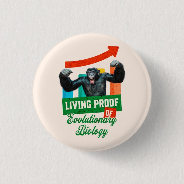 Evolutionary Biology Primate Humour 3 Cm Round Badge (Front)