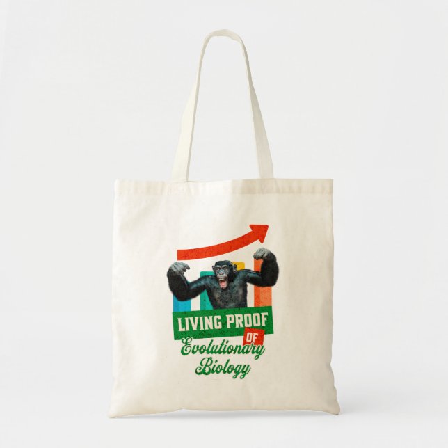 Evolutionary Biology Primate Humour Tote Bag (Front)