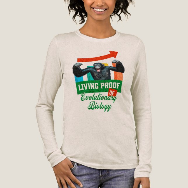 Evolutionary Biology Primate Humour Tri-Blend Shirt (Front)