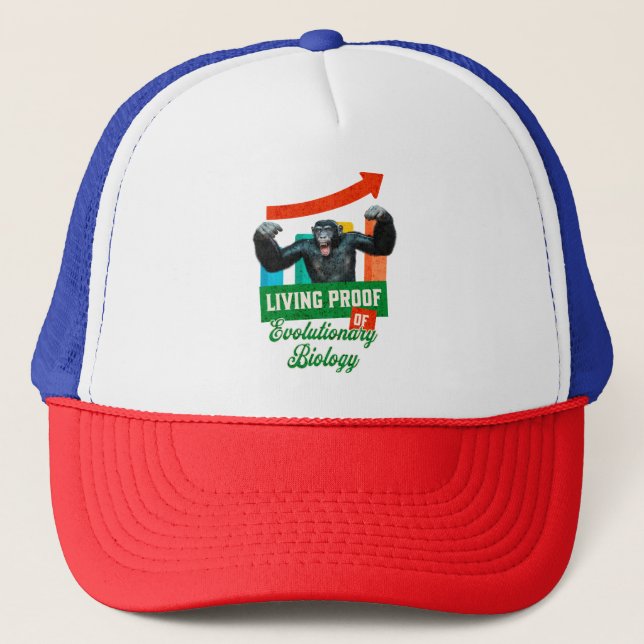 Evolutionary Biology Primate Humour Trucker Hat (Front)