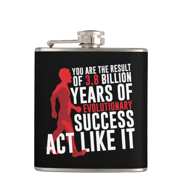 Evolutionary Success Hip Flask (Front)