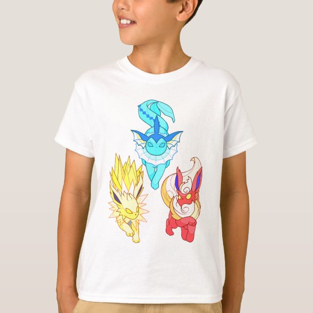 Evolutions of Evoli - Style & Passion Pokémon T-Shirt (Front)