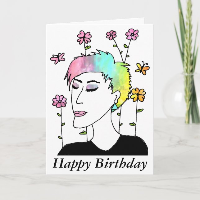 Evolve Art Birthday Card (Front)