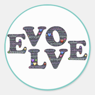 Evolve button sticker