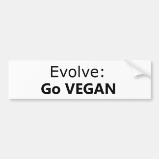 Evolve: Go Vegan Bumper Sticker