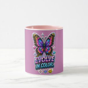 Evolve in Colour Butterfly 🦋 Inspirational Mug