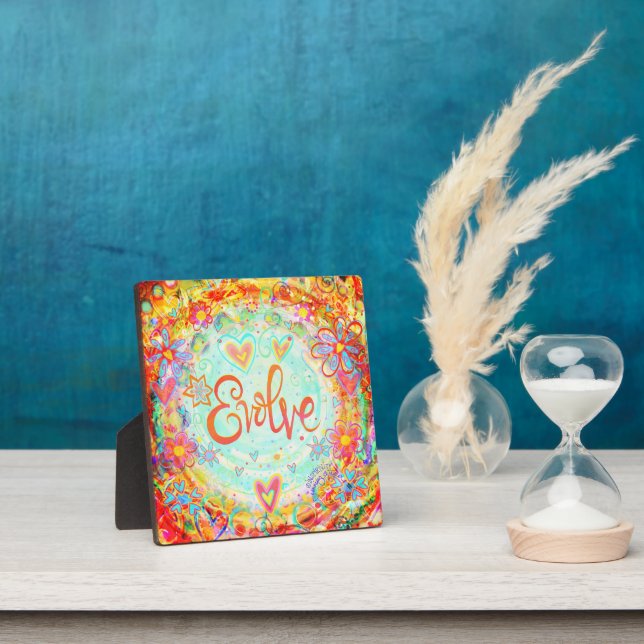 Evolve Pretty Floral Inspirational Easel Plaque (Insitu)