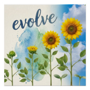Evolve Sunflower Poster