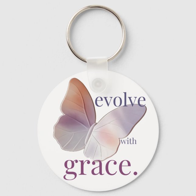 Evolve with Grace Themed Key Ring (Front)