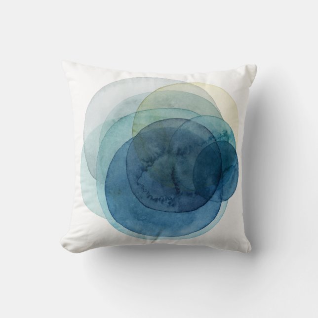 Evolving Planets - Watercolor Circles Cushion (Front)