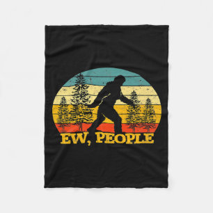 Ew People Bigfoot Sasquatch Camng Love Distresse  Fleece Blanket