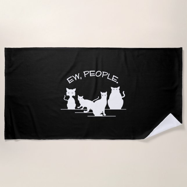 Ew People Cat Beach Towel (Front)