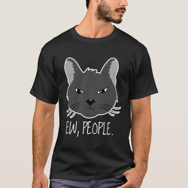 EW PEOPLE   Cat   Cool Animal Fan T-Shirt (Front)