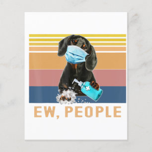 Ew People Dachshund Wearing A Face Mask Halloween Flyer