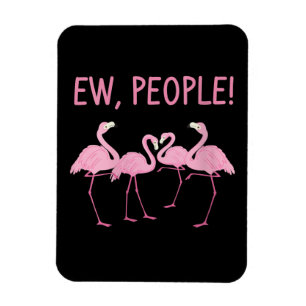 Ew People Flamingo Social Distancing Tropical Magnet