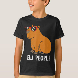 Ew People Funny Capybara Introvert Quote Sarcastic T-Shirt