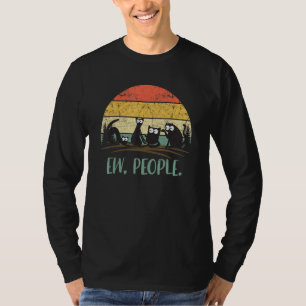 Ew People Funny Cat   Vintage Black Cat T-Shirt