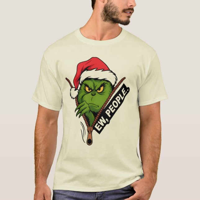Ew People – Funny Christmas Green Monster Shirt (Front)