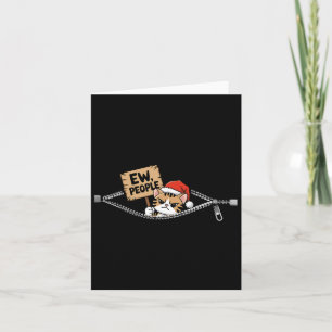 Ew People Funny Cute Christmas Cat For Kitty Enthu Card