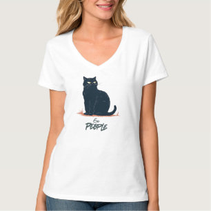 Ew People Funny Introvert Cat Vintage T-Shirt