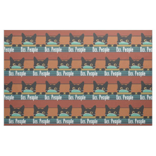Ew People Funny Introvert Gift Cat Face Mask Fabric