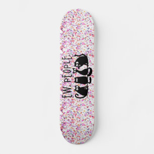Ew People Funny Meowy Black Cats Pouf Skateboard