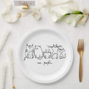 Ew, People Funny Meowy Cat Lovers Paper Plate