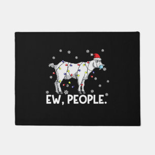 Ew People Goat Gift Santa Funny Goat Xmas Gift Doormat
