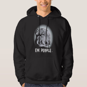 Ew People Halloween Black Cat Witch Meowy Kitten C Hoodie