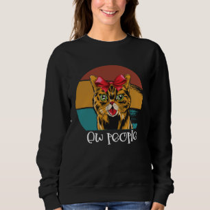 Ew People Introver Cat Joke Sarcastic Sweatshirt