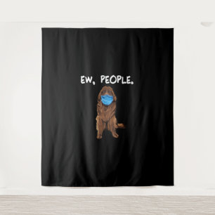 Ew People Newfie Dog Wearing Face Mask Gift Tapestry