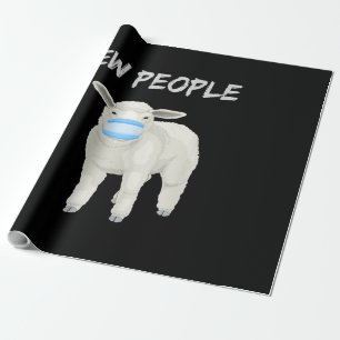 Ew people sheep or lamb in mask Quarantine Gift Wrapping Paper