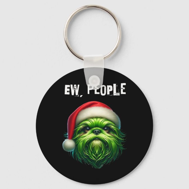 Ew People Shihtzu Dog  Key Ring (Front)