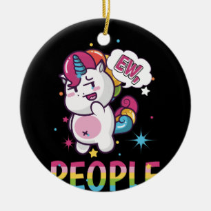 Ew People Unicorn Ceramic Tree Decoration