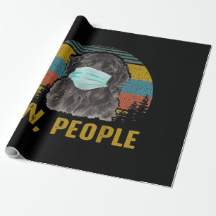 Ew People Vintage Retro Newfoundland Dog Gift Wrapping Paper