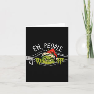 Ew People Xmas Funny Santa Sarcastic Anti Social I Card