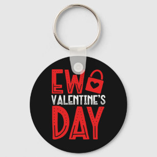 Ew Valentine's Day Locked Heart Single Pride Anti  Key Ring
