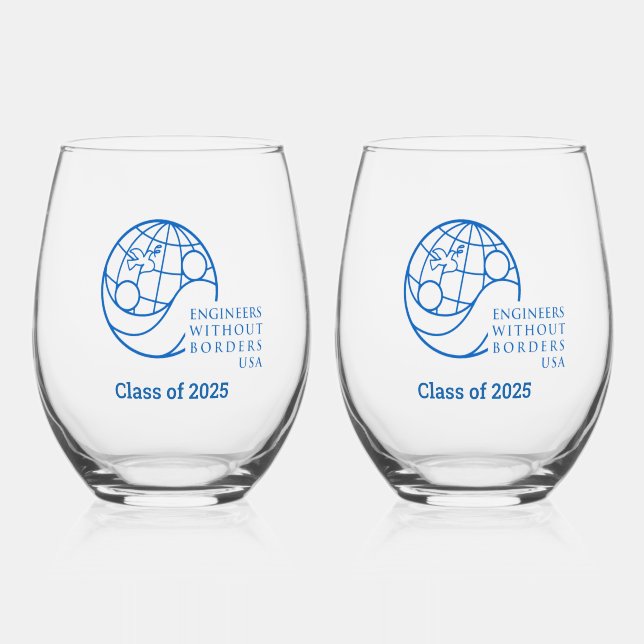 EWB-USA Class of 2025 Stemless Wine Glasses  (Front)
