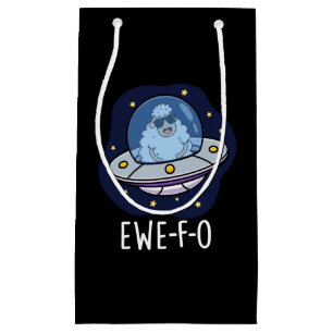Ewe-F-O Funny UFO Pun Dark BG Small Gift Bag