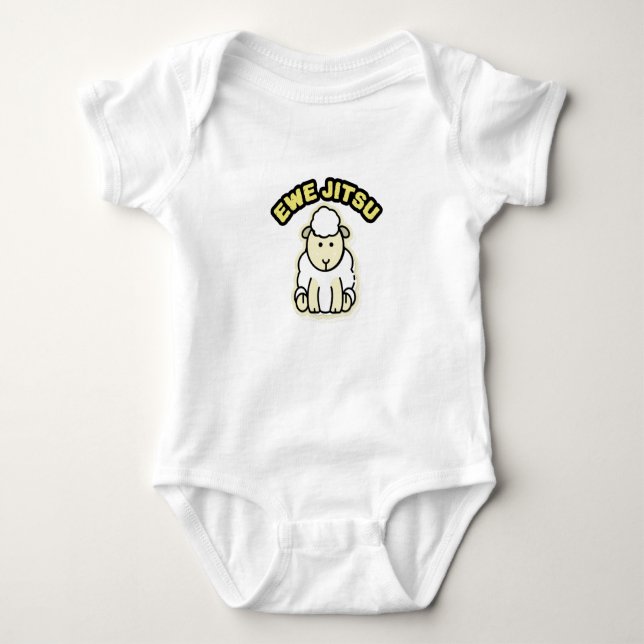 Ewe Jitsu Sheep Baby Bodysuit (Front)