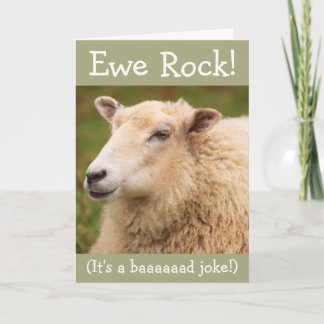 Ewe Rock! Sheep Birthday Card