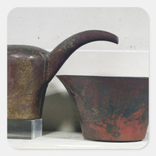 Ewer and basin (copper) square sticker