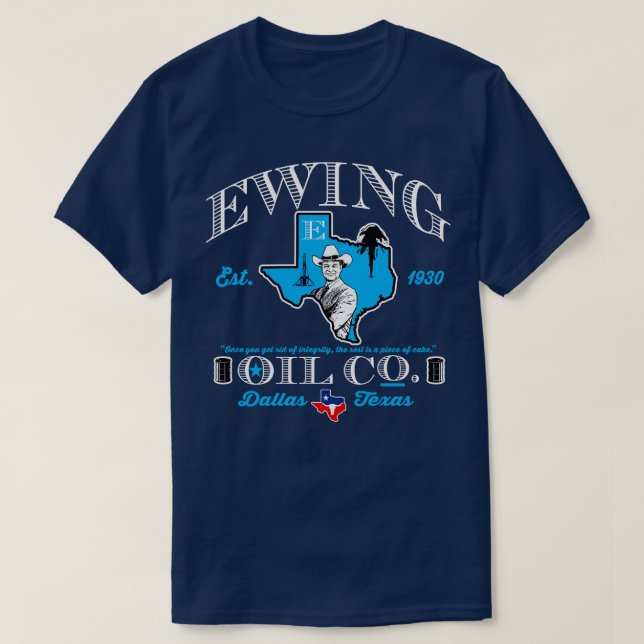 Ewing Oil Co Dks T-Shirt (Design Front)