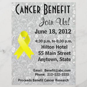 Ewing Sarcoma Awareness Benefit Grey Floral Flyer