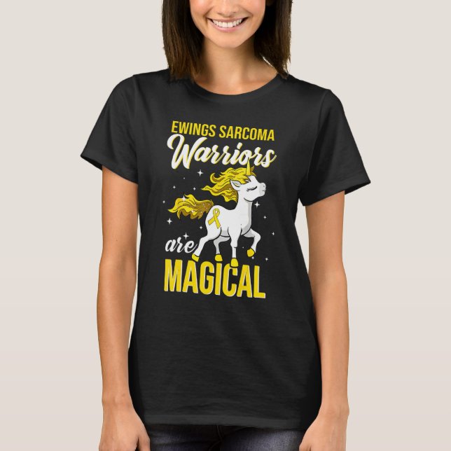 Ewings Sarcoma Awareness Warrior  Unicorn T-Shirt (Front)